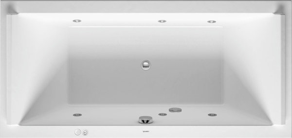 Duravit whirlpool rectangular Starck 1900x900mm built-in version or for bath panel, two sloping back...