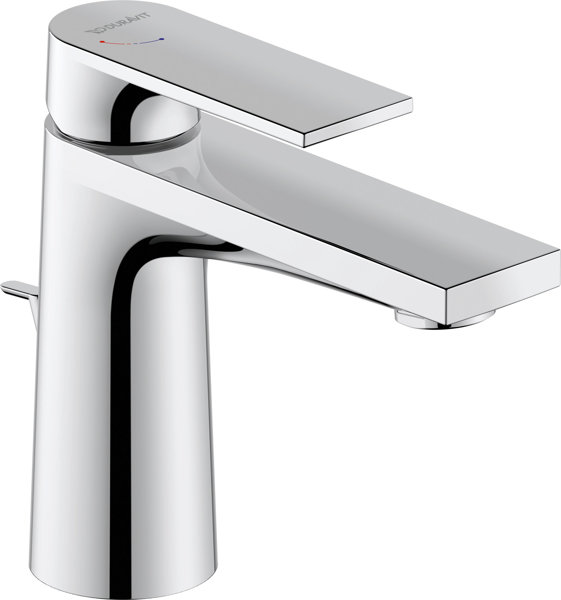 Duravit Tulum S washbasin mixer, FreshStart, with pop-up waste, projection 110mm, TU1011001010