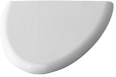 Duravit urinal cover Fizz hinges stainless steel, white, with soft-close mechanism