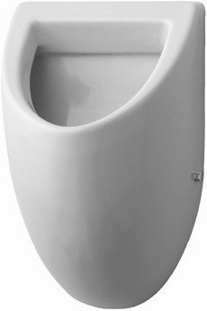 Duravit Urinal Fizz, inlet from behind suction, without lid, white