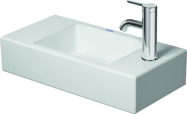 Duravit Vero Air furniture hand wash basin 50x25cm, without overflow, with tap hole bench, 1 tap hol...