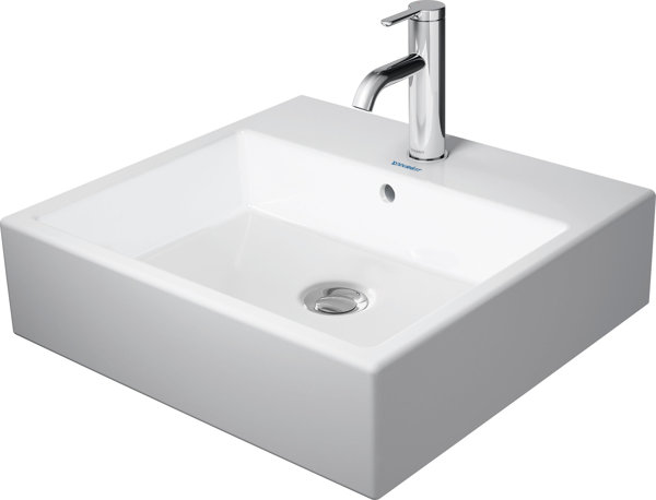 Duravit Vero Air Waschtisch 50x47cm, mit Überlauf, mit Hahnlochbank, ohne Hahnloch, geschliffen