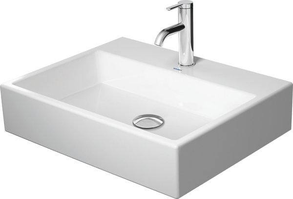 Duravit Vero Air Aufsatzbecken 60x47cm, ohne Überlauf, mit Hahnlochbank, 1 Hahnloch, geschliffen, g...