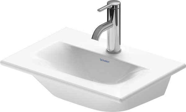 Duravit Furniture hand basin Viu 073345, 450 mm, without overflow, with tap hole bench, 1 tap hole