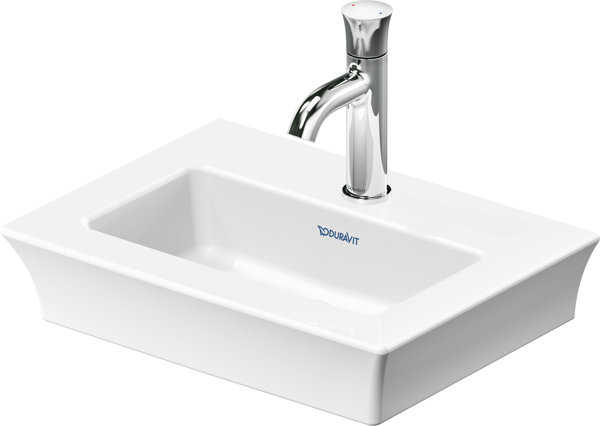 White Tulip wash-hand basin, width 450mm, 1 tap hole, without overflow, 07374500411