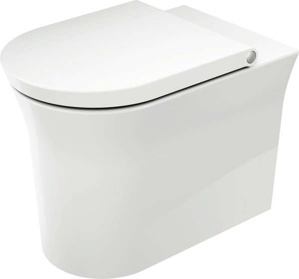 White Tulip pedestal WC, rimless, horizontal outlet, 580 mm, 200109