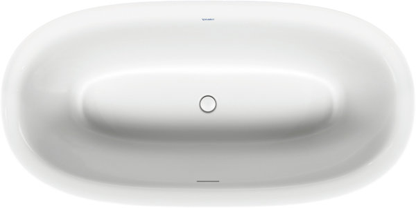 Duravit White Tulip bathtub freestanding, oval, L: 1600 mm x W: 800 mm, 2x back slides, 700468