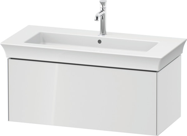 Duravit White Tulip, wall-mounted vanity unit, width 984 x depth 458mm, with 1x pull-out, with tip-o...