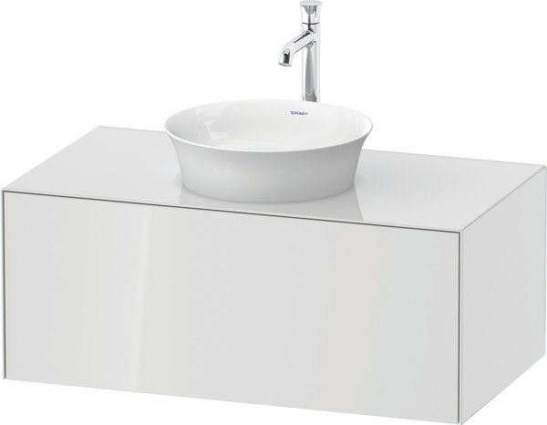 Duravit White Tulip, wall-mounted vanity unit, width 1000 x depth 550mm, with 1x pull-out, with tip-on technology, WT49760