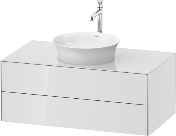 Duravit White Tulip, wall-mounted vanity unit, width 1000 x depth 550mm, with 2 drawers, with Tip-on...