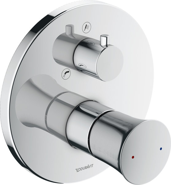 Duravit White Tulip, single lever concealed bath mixer with safety combination, 2 connectors, WT5210012010