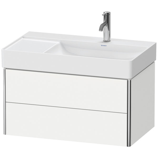 Duravit XSquare vanity unit wall-mounted 78.4x46.0 cm, 2 drawers, for washbasin DuraSquare 234980 basin right