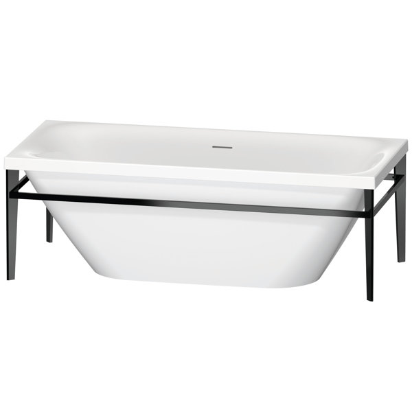 Duravit Xviu bathtub 700443, 1800x800x460 mm free-standing, with acrylic cladding and frame, with sp...