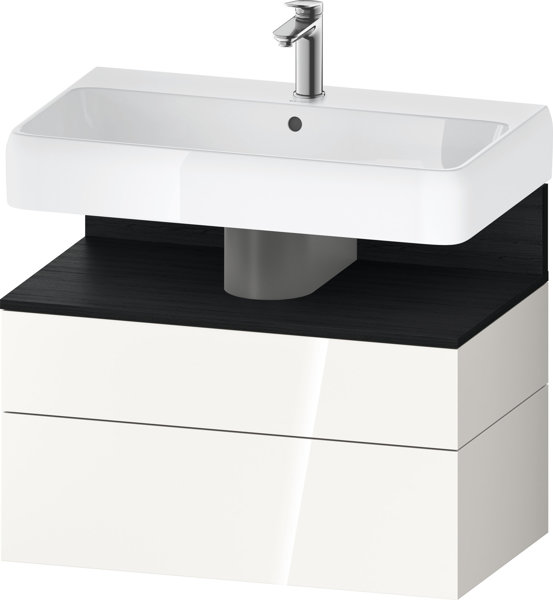 Duravit Qatego vanity unit, 1 drawer and 1 drawer, 790x470x590mm, niche oak black, QA4394016