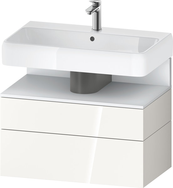 Duravit Qatego vanity unit, 1 pull-out and 1 drawer, 790x470x590mm, niche White Matt, QA4394018