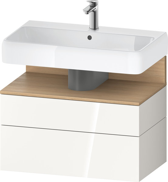 Duravit Qatego vanity unit, 1 pull-out and 1 drawer, 790x470x590mm, niche natural oak, QA4394030