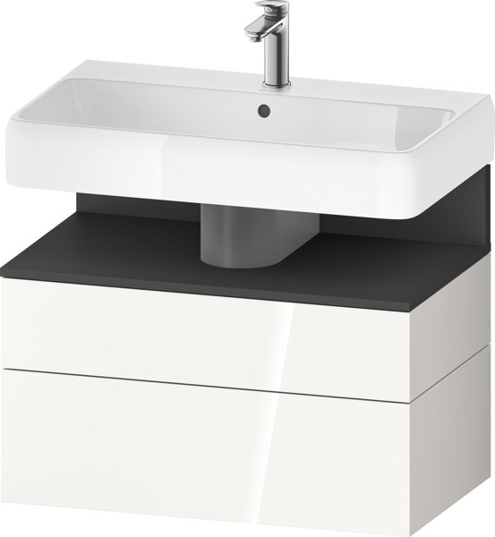 Duravit Qatego vanity unit, 1 pull-out and 1 drawer, 790x470x590mm, niche graphite matt, QA4394049