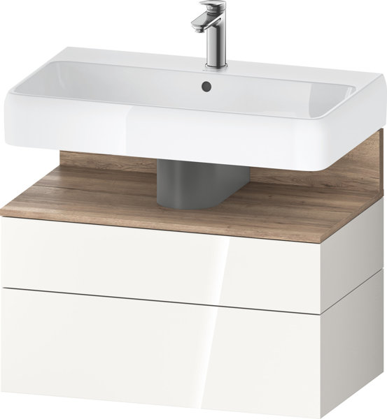 Duravit Qatego vanity unit, 1 pull-out and 1 drawer, 790x470x590mm, niche oak marbled, QA4394055