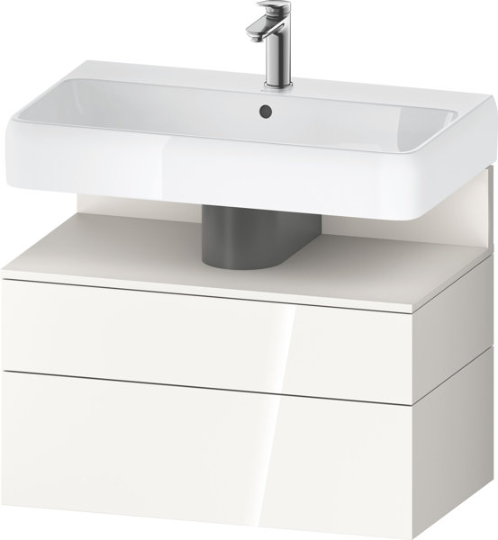 Duravit Qatego vanity unit, 1 pull-out and 1 drawer, 790x470x590mm, niche white supermatt, QA4394084