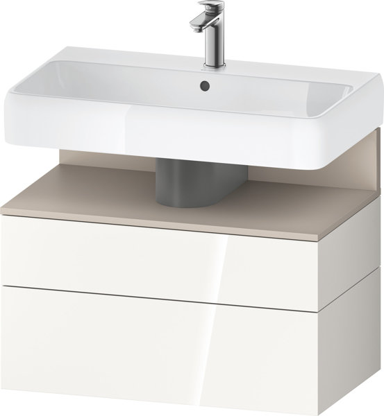 Duravit Qatego vanity unit, 1 drawer and 1 drawer, 790x470x590mm, niche taupe matt, QA4394091