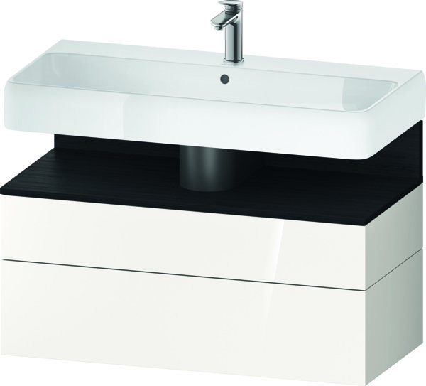 Duravit Qatego vanity unit, 1 pull-out and 1 drawer, 990x470x590mm, niche oak black, QA4395016