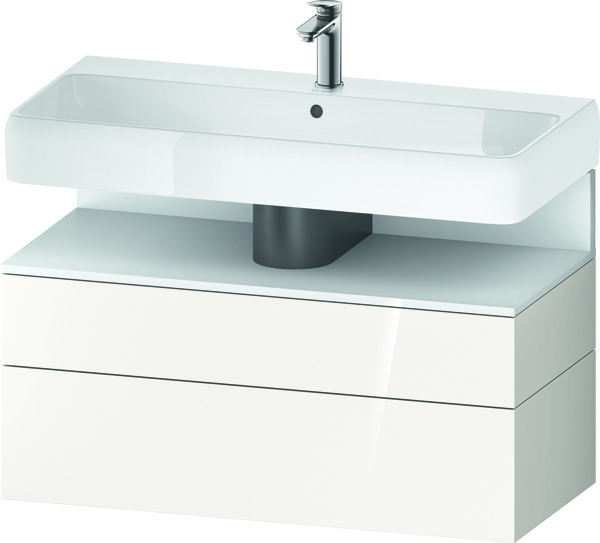 Duravit Qatego vanity unit, 1 drawer and 1 drawer, 990x470x590mm, niche White Matt, QA4395018