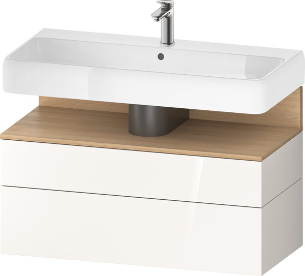 Duravit Qatego vanity unit, 1 pull-out and 1 drawer, 990x470x590mm, niche natural oak, QA4395030