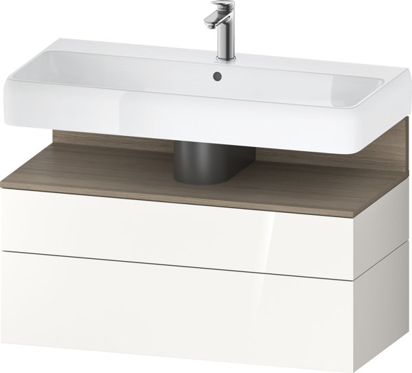 Duravit Qatego vanity unit, 1 pull-out and 1 drawer, 990x470x590mm, niche oak terra, QA4395035