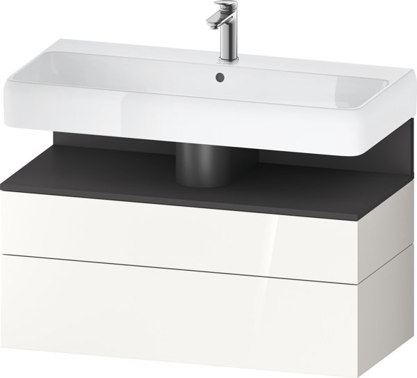 Duravit Qatego vanity unit, 1 pull-out and 1 drawer, 990x470x590mm, niche graphite matt, QA4395049