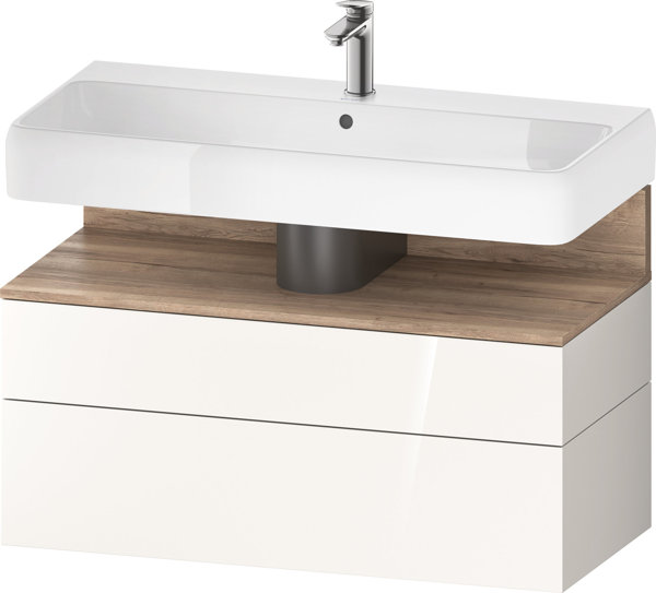 Duravit Qatego vanity unit, 1 pull-out and 1 drawer, 990x470x590mm, niche oak marbled, QA4395055