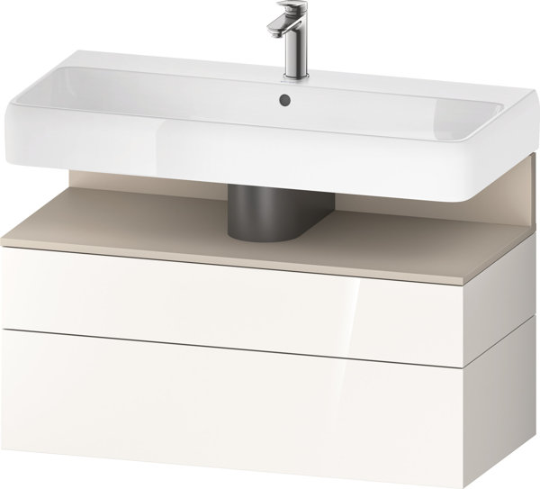 Duravit Qatego vanity unit, 1 drawer and 1 drawer, 990x470x590mm, niche taupe supermatt, QA4395083