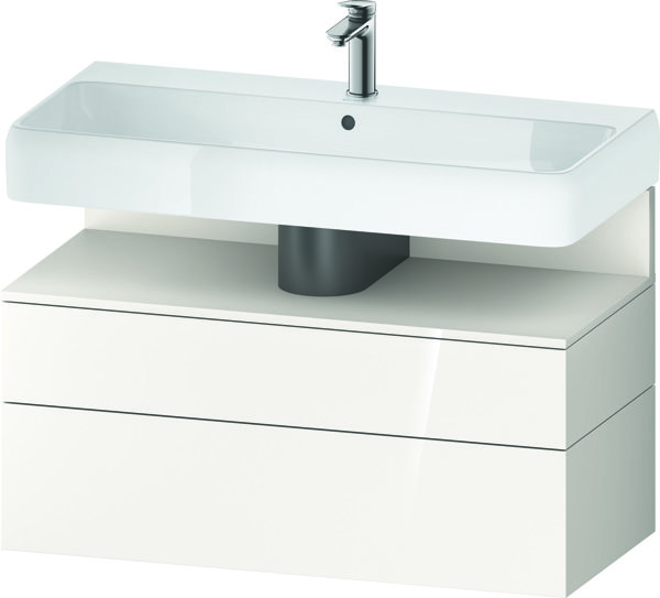 Duravit Qatego vanity unit, 1 pull-out and 1 drawer, 990x470x590mm, niche white supermatt, QA4395084