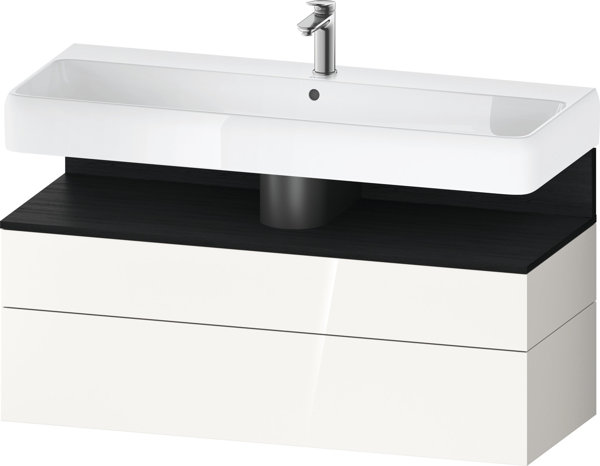 Duravit Qatego vanity unit, 1 drawer and 1 drawer, 1190x470x590mm, niche oak black, QA4396016