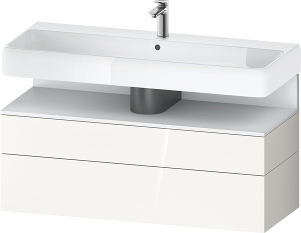 Duravit Qatego vanity unit, 1 pull-out and 1 drawer, 1190x470x590mm, niche White Matt, QA4396018