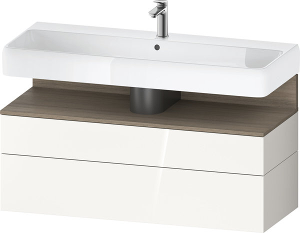 Duravit Qatego vanity unit, 1 pull-out and 1 drawer, 1190x470x590mm, niche oak terra, QA4396035