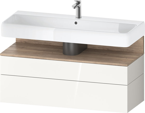 Duravit Qatego vanity unit, 1 pull-out and 1 drawer, 1190x470x590mm, niche oak marbled, QA4396055