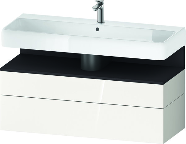 Duravit Qatego vanity unit, 1 pull-out and 1 drawer, 1190x470x590mm, niche graphite supermatt, QA439...