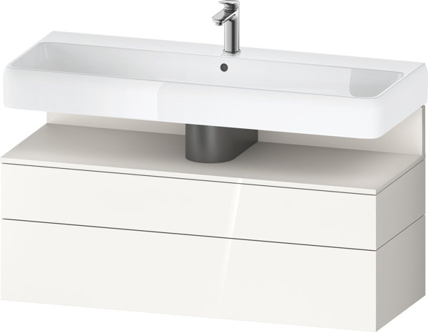 Duravit Qatego vanity unit, 1 pull-out and 1 drawer, 1190x470x590mm, niche white supermatt, QA4396084