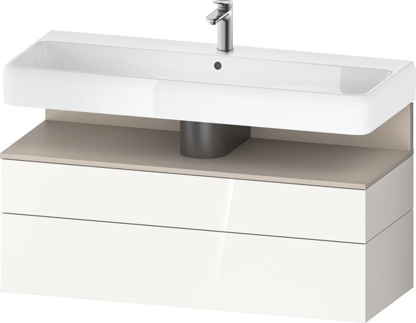 Duravit Qatego vanity unit, 1 pull-out and 1 drawer, 1190x470x590mm, niche taupe matt, QA4396091