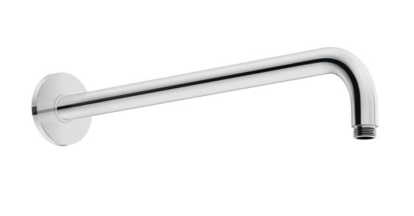 Duravit shower arm curved, only for overhead showers up to 240 mm, round rosette