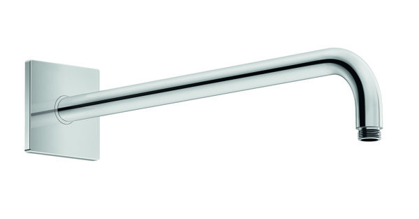 Duravit shower arm curved, only for overhead showers up to 240 mm, angular rosette