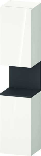 Duravit Qatego tall cabinet, door hinge left, 400x360x1760mm, niche Graphite Matt, QA1346L49