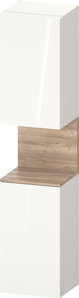 Duravit Qatego tall cabinet, door hinge left, 400x360x1760mm, niche oak marbled, QA1346L55