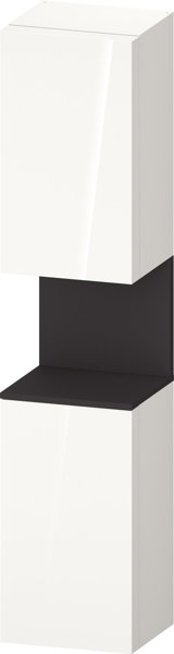 Duravit Qatego tall cabinet, door hinge left, 400x360x1760mm, niche graphite supermatt, QA1346L80