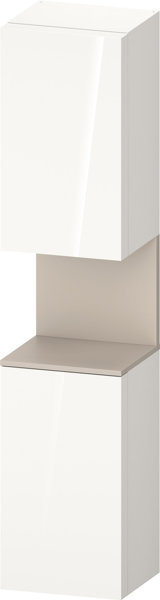 Duravit Qatego tall cabinet, door hinge left, 400x360x1760mm, niche Taupe Matt, QA1346L91