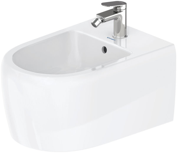 Duravit Qatego Wandbidet, 1 Hahnloch, mit Überlauf, 385x570x285mm, 226315