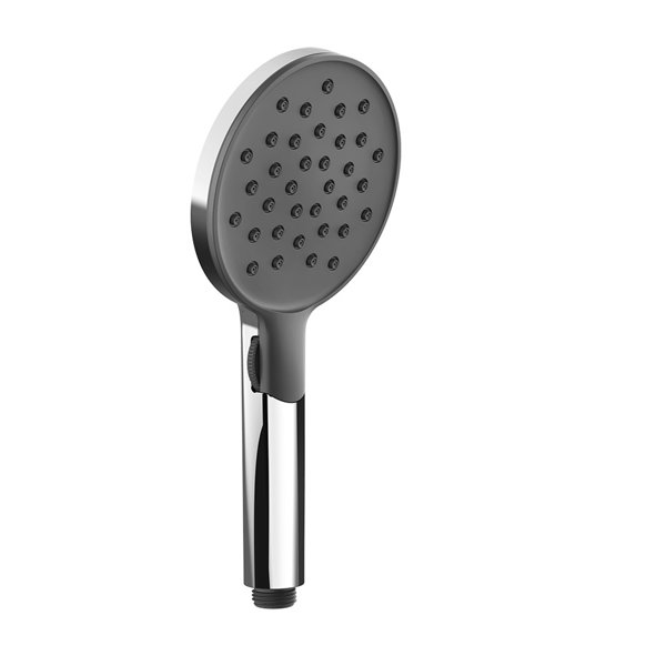 Gessi Origini anti-limestone hand shower, with rotary selector switch, 2-jet, with black insert, 47350