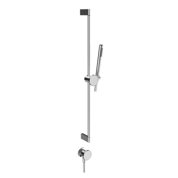 Gessi Origini shower bar with wall connection elbow, with hose, 1 jet hand shower , wall mounted, 66142