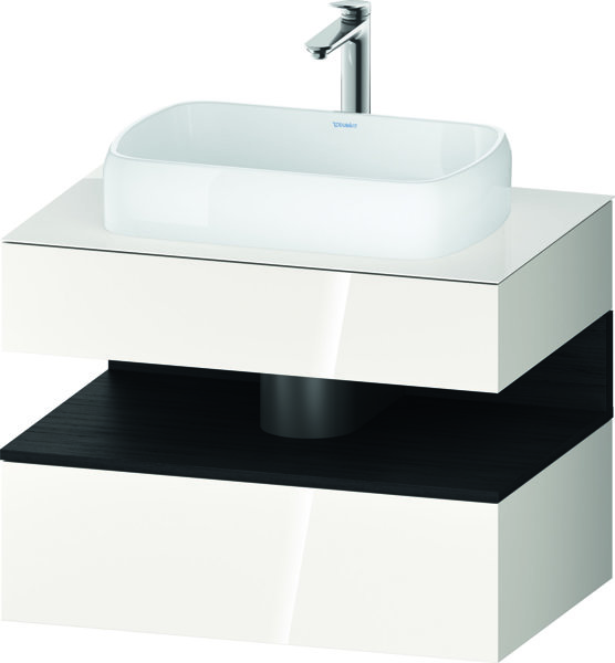 Duravit Qatego console vanity unit, 1 drawer, 1 drawer, cutout center, 800x550x600mm, niche oak black, QA4730016