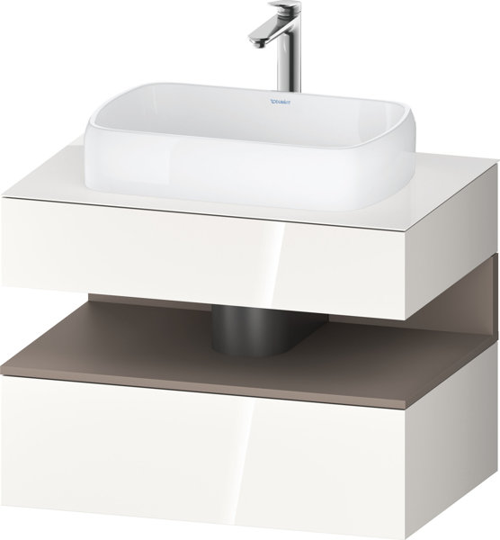 Duravit Qatego console washbasin base, 1 drawer, 1 drawer, cutout center, 800x550x600mm, niche basal...